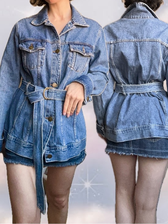 Kaele Jackets & Blazers - 💙 Kaele Collection Belted Denim Jacket 🌟
